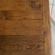 Rustic farmhouse antique coffee table made of solid oak with 1 drawer 50.