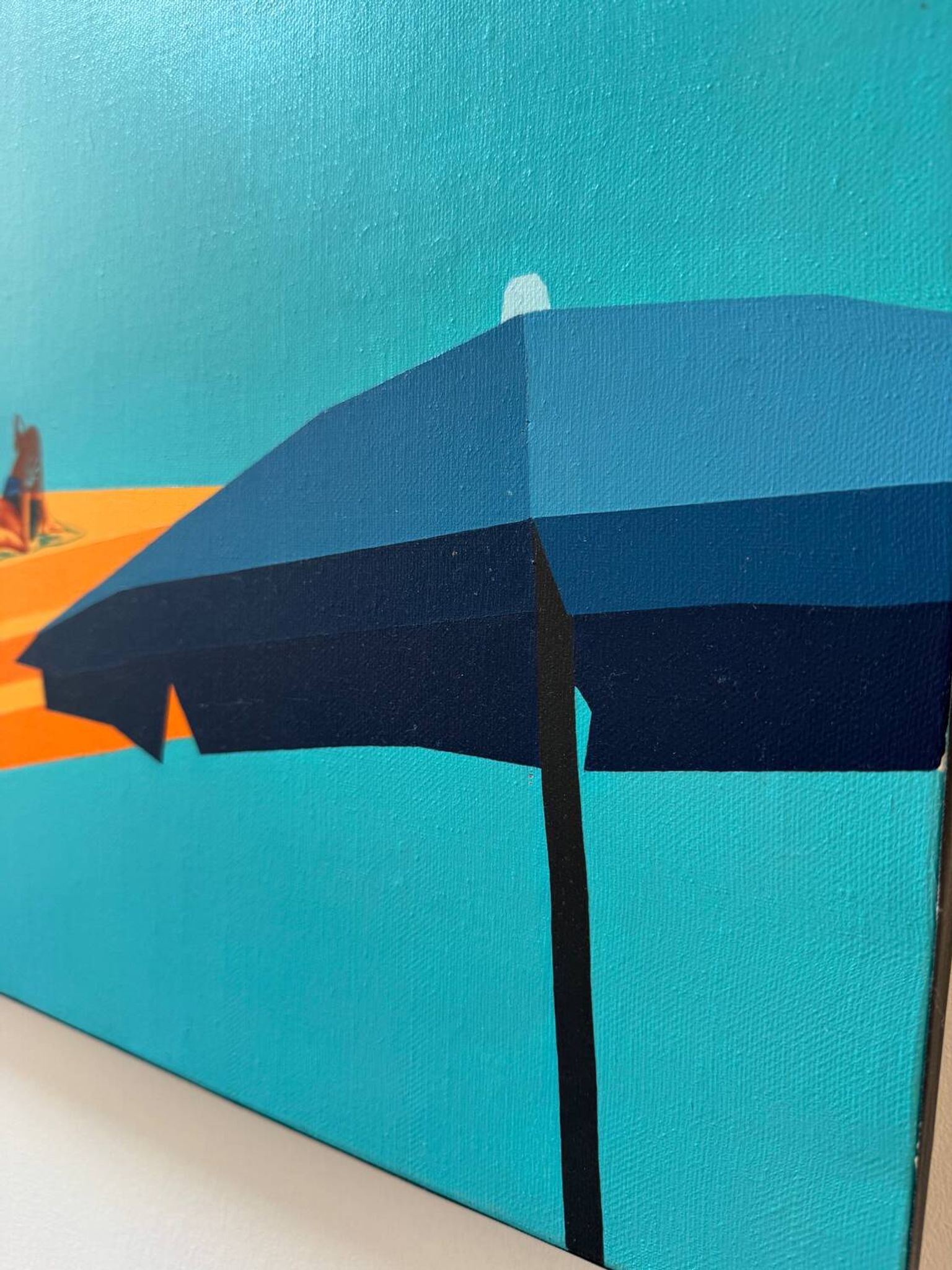 Tableau « Plage Publique » Olivier Bour années 2000
