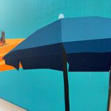 Painting "Public Beach" by Olivier Bour, 2000s