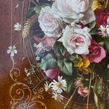HSP painting "Still life with wild flowers" Trompe l'oeil with frame