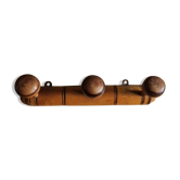 Porte manteau vintage en bois tourné