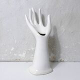 white hand ceramic vase soliflore ring holder