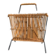 Porte-revues en rotin et bambou années 60