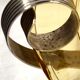 Art Deco bowl in smoked pressed glass and silver-plated metal, 30x8cm