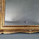 Italian mirror, key frame, vintage 50, engraved wood - gilded 39x32 cm SB