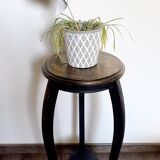 Vintage pedestal table restyled