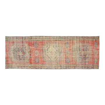 Anatolian handmade vintage rug 398 cm x 120 cm