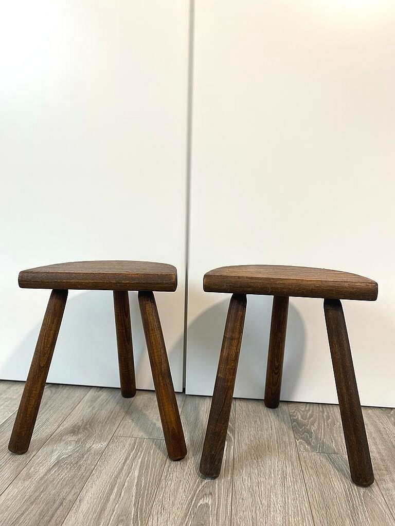 Pair of tripod stools