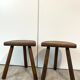 Paire de tabourets tripodes