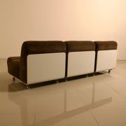 3 chauffeuses "Concha" en velours marron par Jo Otterpohl pour COR