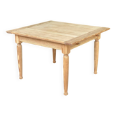Table à manger scandinave carrée extensible rénovée en bois massif