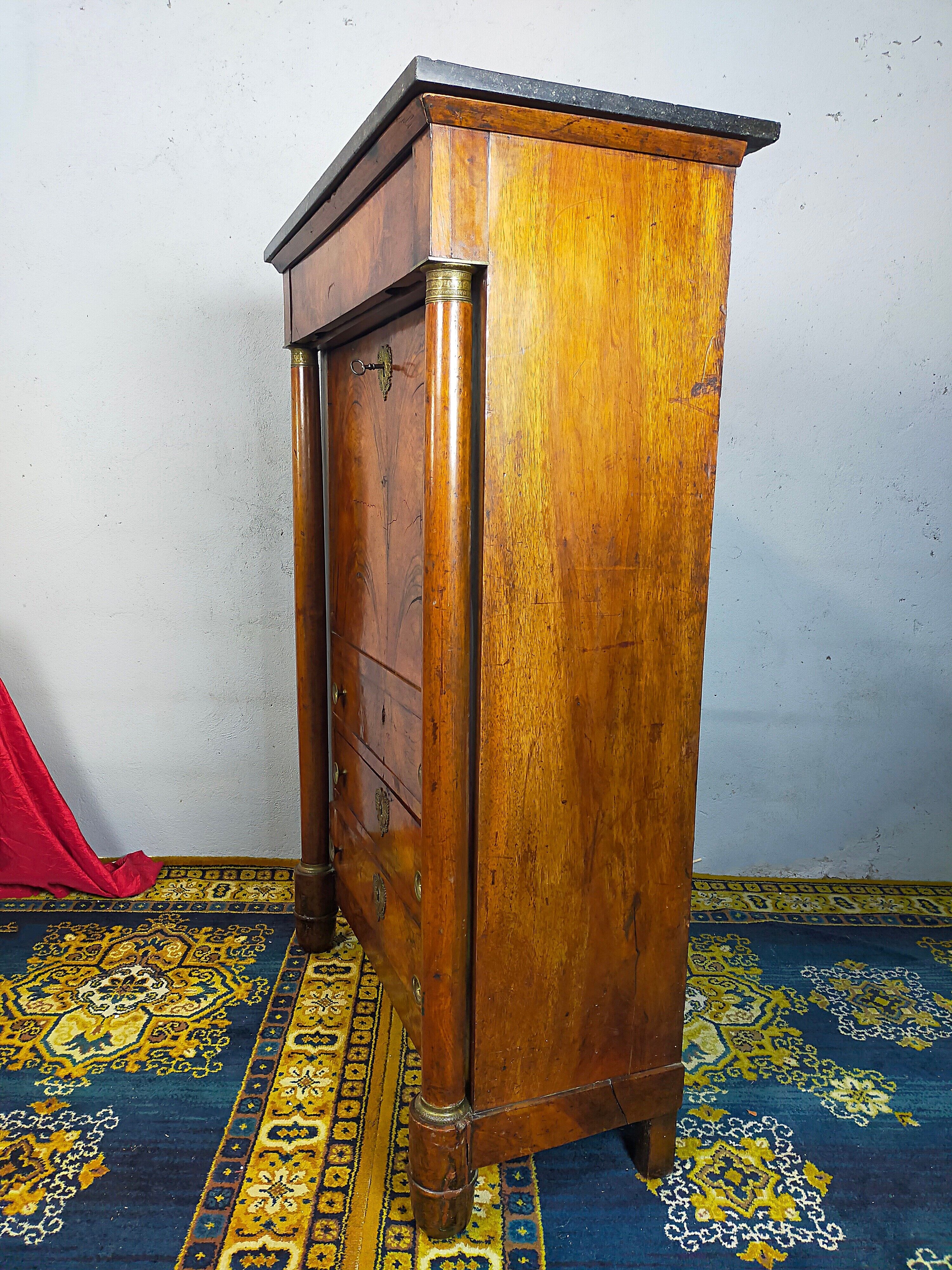 Secretary period Empire in walnut