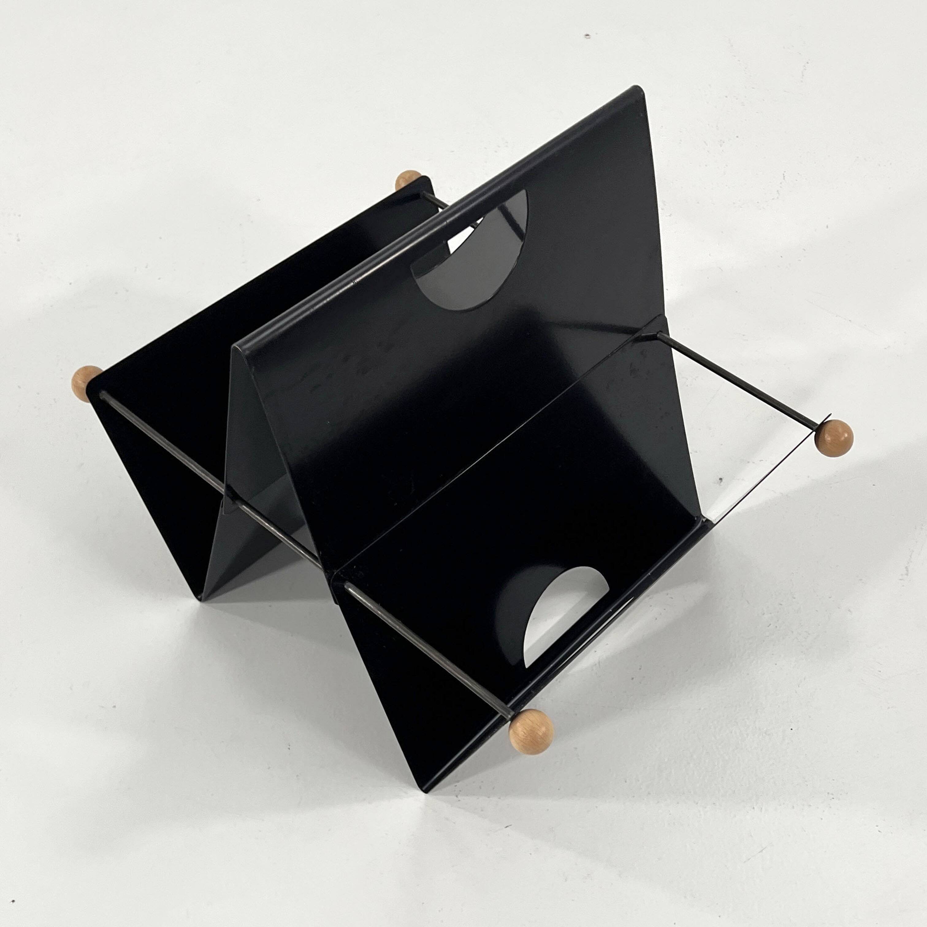 Folded metal magazine rack, 1980