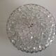 Plafonnier rond en verre bullé vintage années 60-70