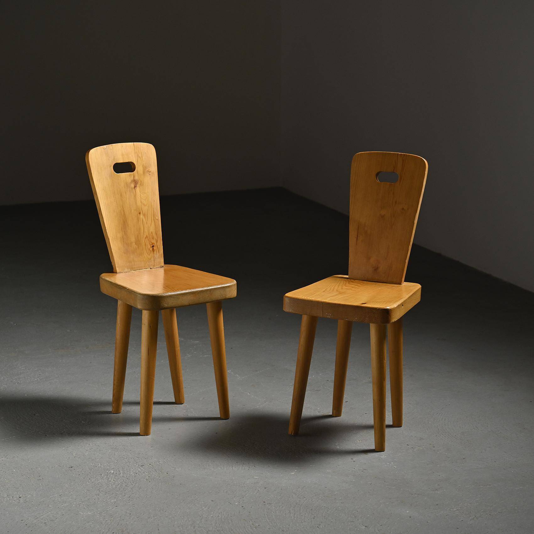 Paire de chaises par Christian Durupt, Meribel 1960