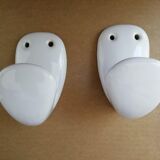 Lot de 2 patères en porcelaine