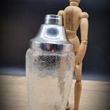 Chiseled glass cocktail shaker