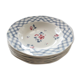 Assiettes creuses Digoin Sarreguemines modèle Bastia 1920