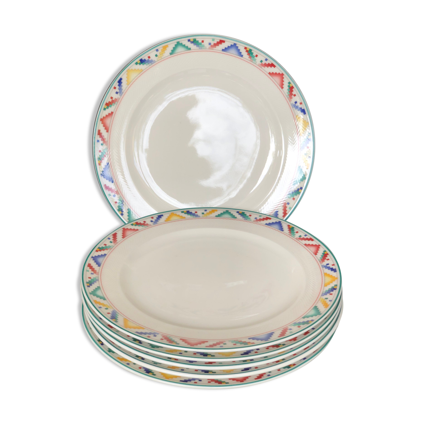 Villeroy and boch six dessert plates Indian look