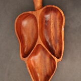 Exotic wooden aperitif tray, circa 1970