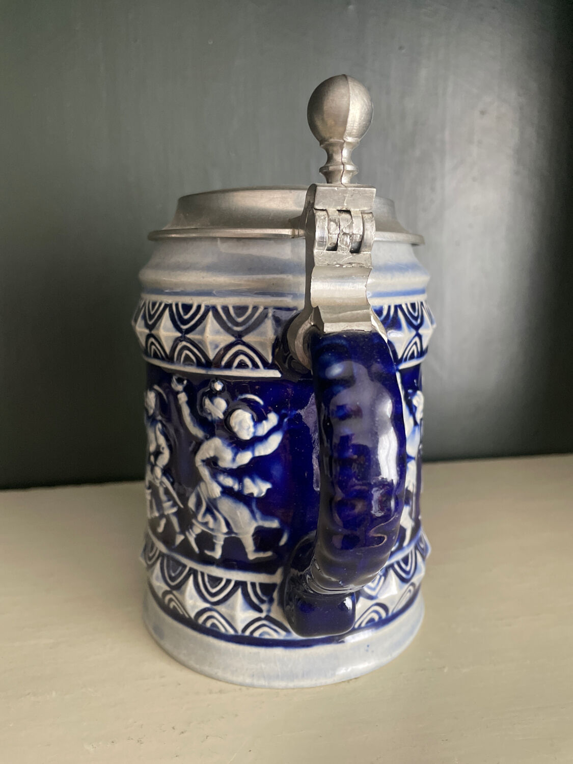 Westerwald stoneware beer mug.