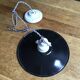 Industrial black enameled sheet metal pendant light