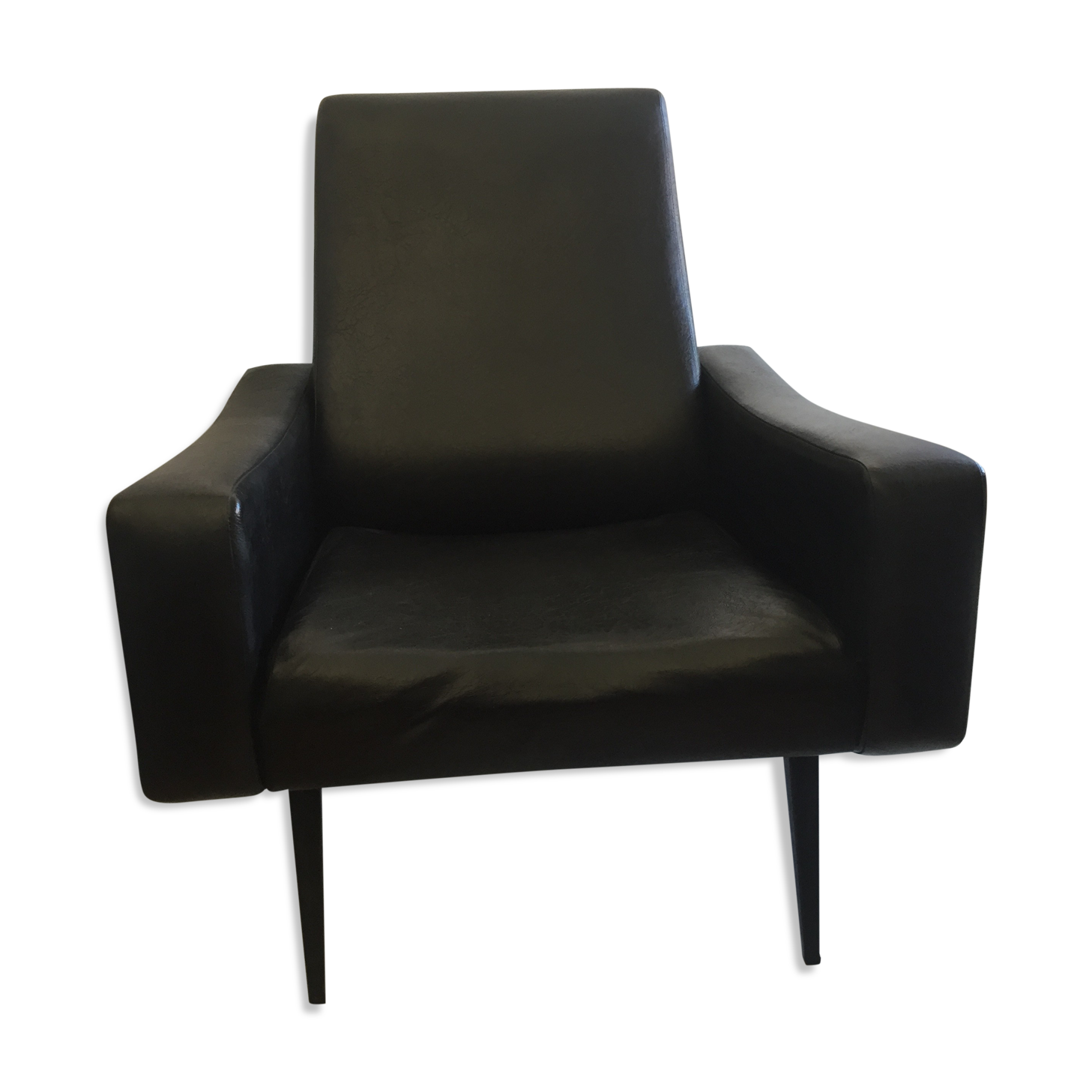 Armchair 60s black skai