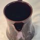 Vallauris ceramic coffee pot with brown and pink glaze A152-1