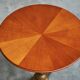 Antique wooden and brass side table, 19th century.