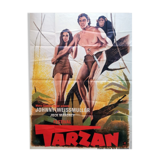 Affiche originale Tarzan Johnny WWesmuller 120x160 cm