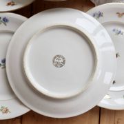 6 vintage dessert plates porcelain from Limoges – small flowers