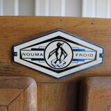 Vintage wooden refrigerator cabinet 2 doors