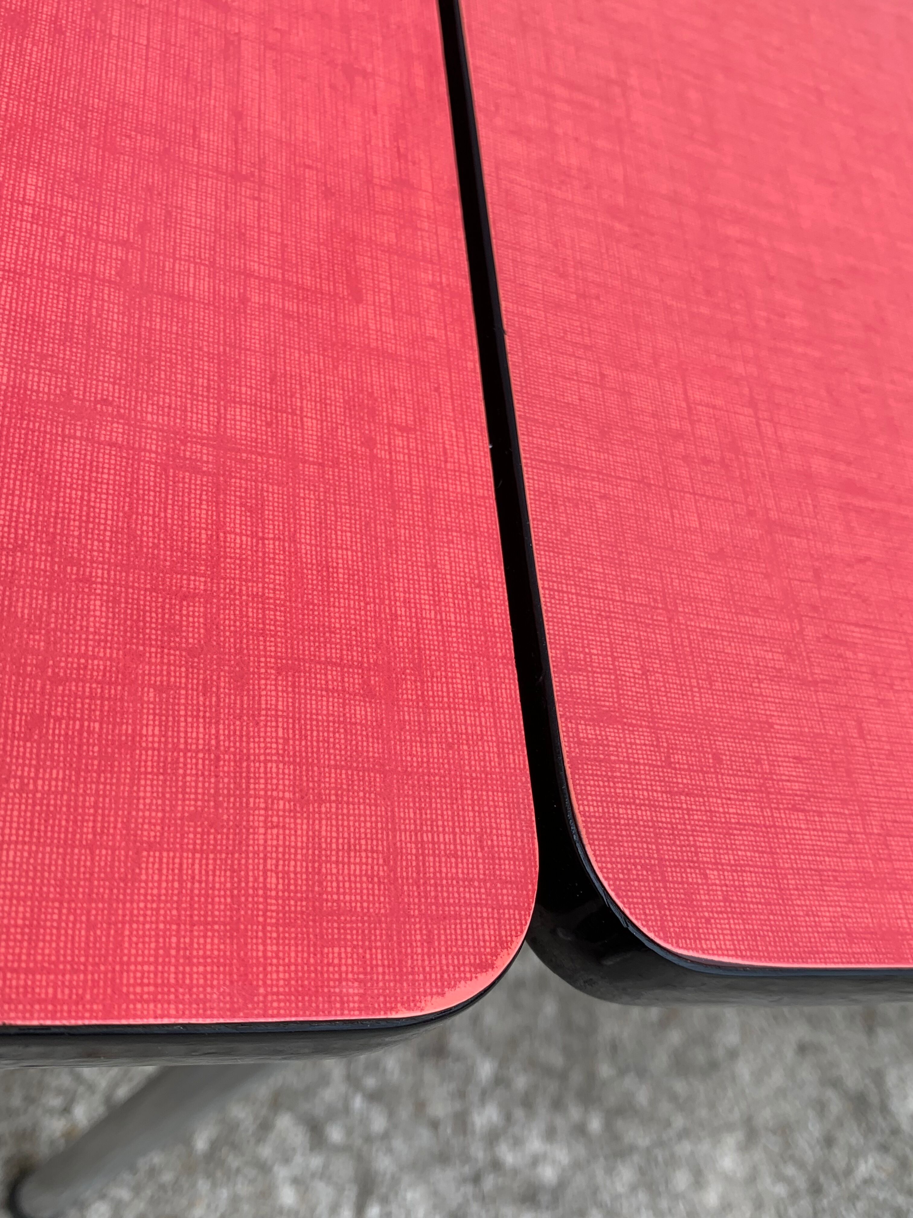 Red Formica table