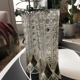 Crystal vase decorated with gilding