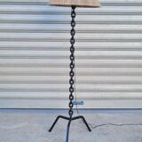 Vintage iron chain floor lamp from the 1950s