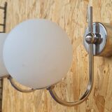 Pair of ball and chrome wall lights