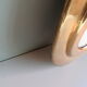 Vintage copper oval mirror, 1970-1980 26x40cm