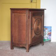 Wooden furniture with 1 door, jam cupboard, storage furniture, interior decor.