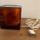 1970 smoked Plexiglas cubic lamp