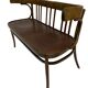 Vintage sofa in beech, 60s design wooden bench