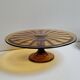 Brown molded glass pie cake dish