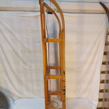 Vintage solid beech sled signed La Hutte - 110 cm