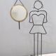 Vintage round wall mirror mod. "vipera" by corrado corradi dell'acqua, italy