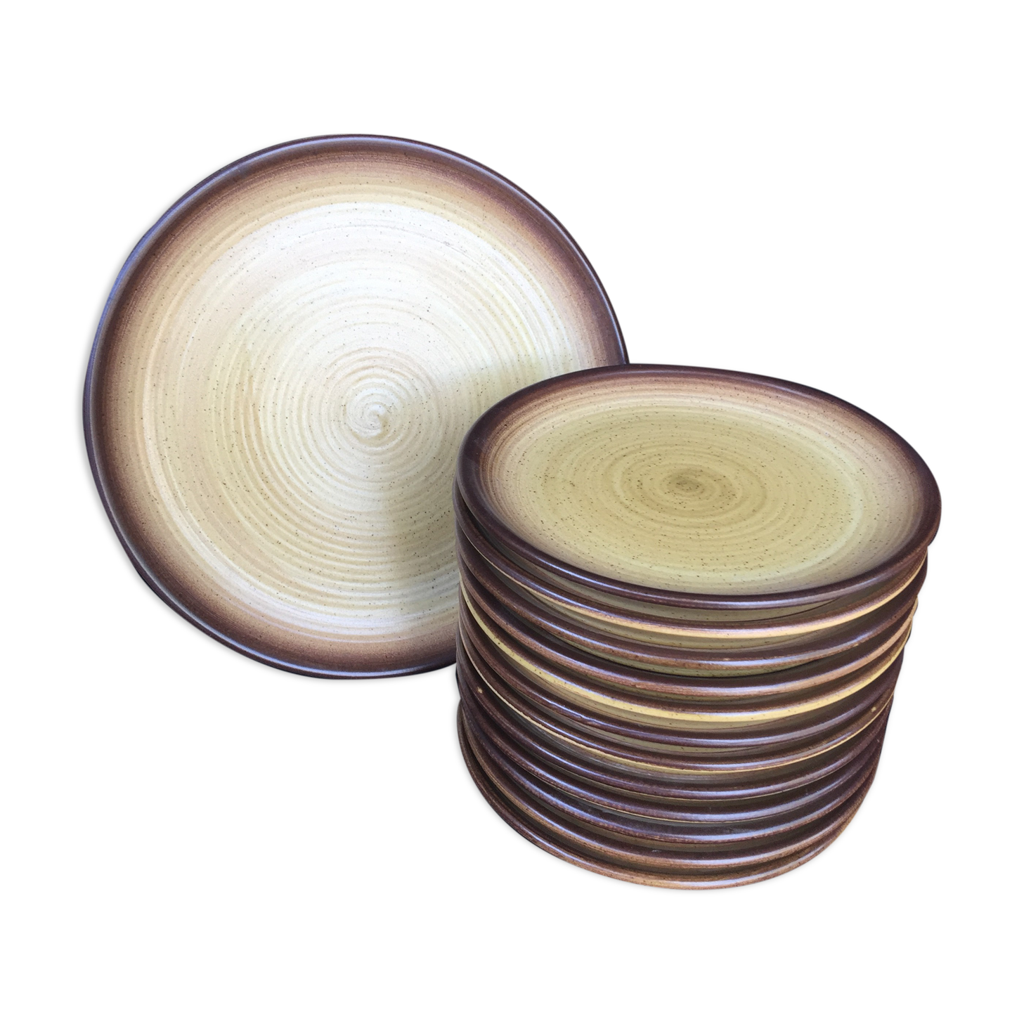 Stoneware dessert plates