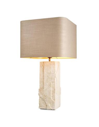 Paires de lampes de table en travertin
