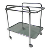 Vintage chrome serving trolley, 1960s