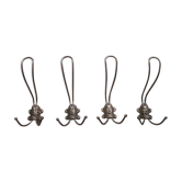 Lot de 4 patères ancienne en metal doré