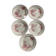 5 assiettes decor rouge