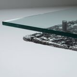 Heavy cast aluminium brutalist coffee table