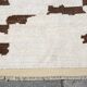 Tapis vintage surdimensionné fait main en laine 100 % crème et marron, 208x303 cm